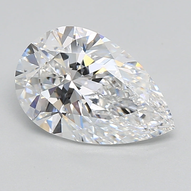 2.03 Carat Pear Shaped, Ideal Cut, D Color, VVS1 Clarity, IGI Certified Lab Grown Diamond