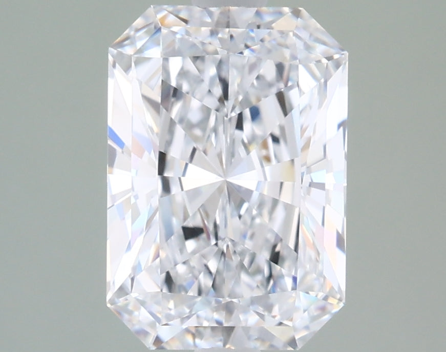 1.90 Carat Radiant Shaped, Ideal Cut, D Color, VVS1 Clarity, IGI Certified Lab Grown Diamond