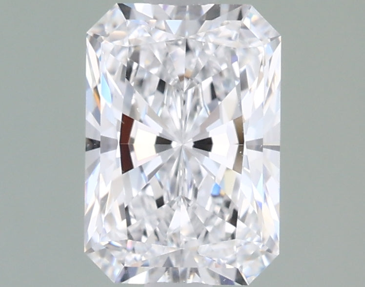 1.27 Carat Radiant Shaped, Ideal Cut, D Color, VVS2 Clarity, IGI Certified Lab Grown Diamond
