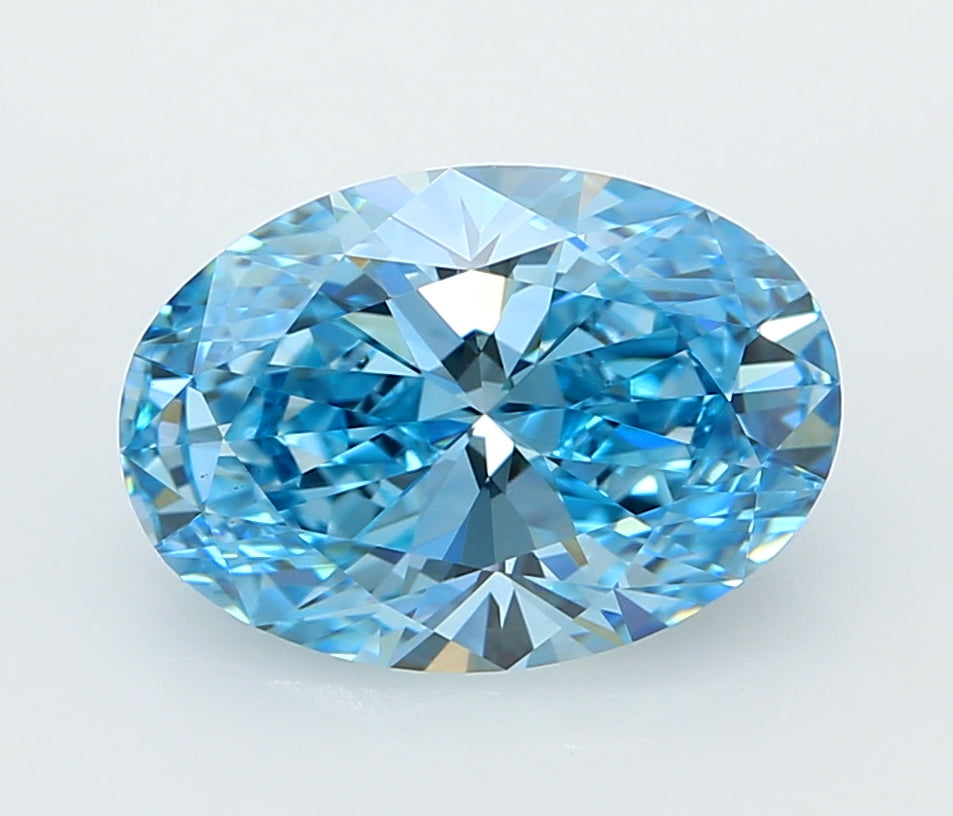 3.09 Carat Oval Shaped, Ideal Cut, VS1 Clarity, IGI Certified Lab Grown Diamond