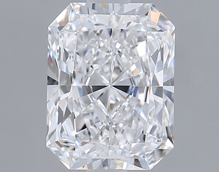 1.55 Carat Radiant Shaped, Ideal Cut, D Color, VVS1 Clarity, IGI Certified Lab Grown Diamond