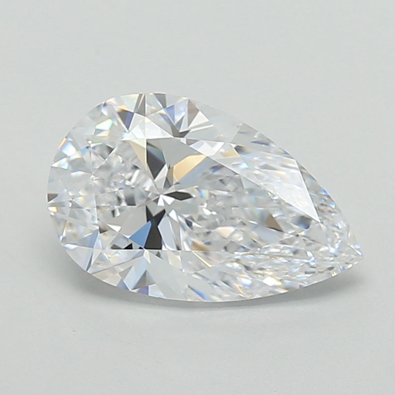 2.01 Carat Pear Shaped, Ideal Cut, D Color, VVS1 Clarity, IGI Certified Lab Grown Diamond