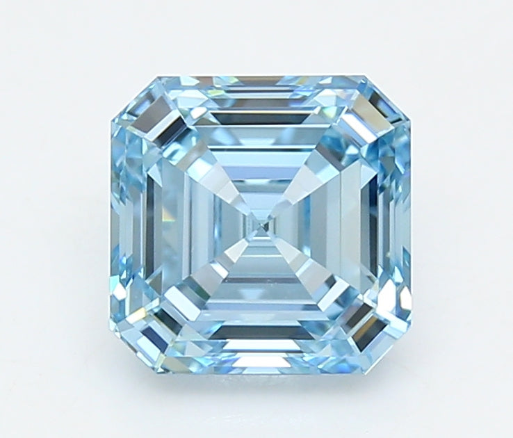 3.06 Carat Asscher Shaped, Ideal Cut, VS1 Clarity, IGI Certified Lab Grown Diamond