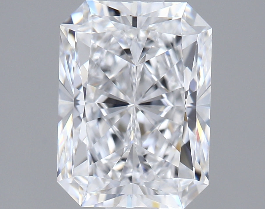 1.52 Carat Radiant Shaped, Excellent Cut, D Color, VVS1 Clarity, IGI Certified Lab Grown Diamond