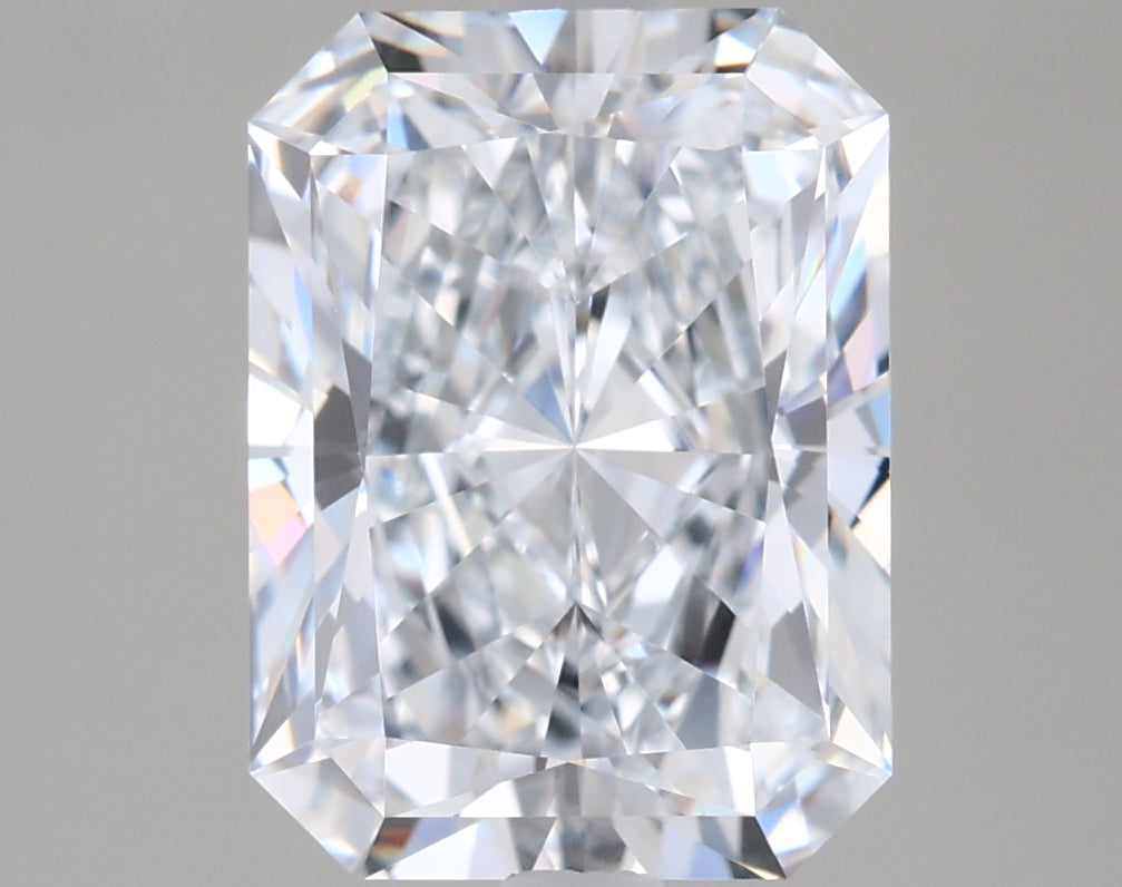 2.50 Carat Radiant Shaped, Ideal Cut, E Color, VVS1 Clarity, IGI Certified Lab Grown Diamond