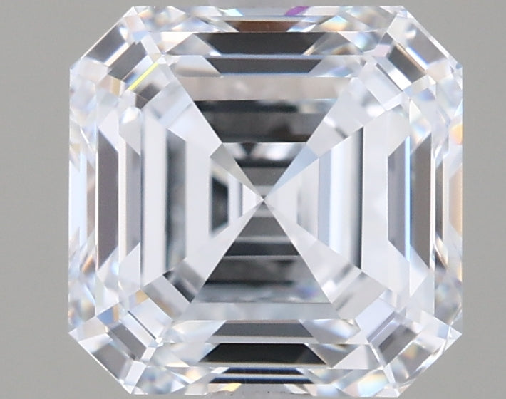 2.07 Carat Asscher Shaped, Ideal Cut, F Color, VVS1 Clarity, IGI Certified Lab Grown Diamond