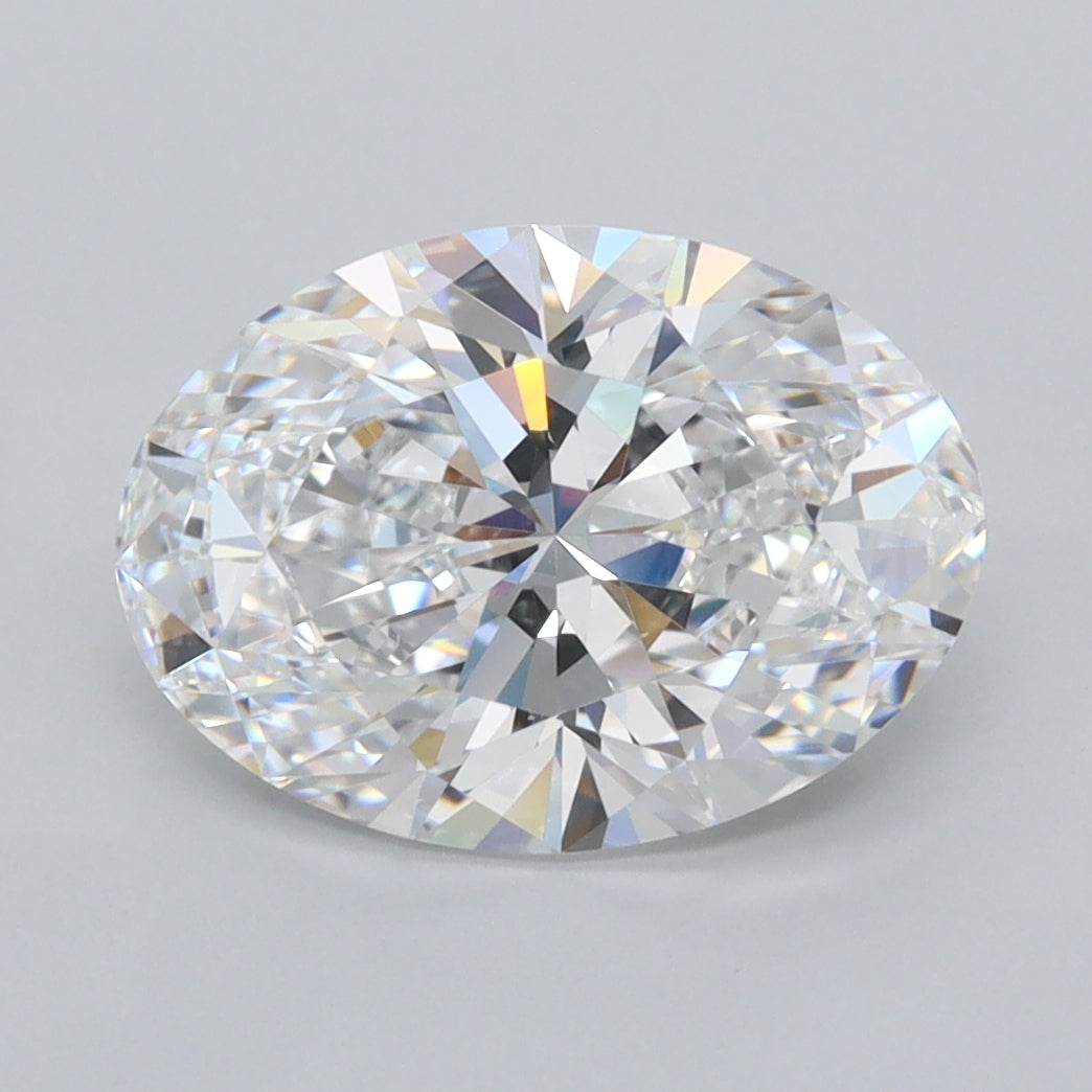 3.04 Carat Oval Shaped, Ideal Cut, D Color, FL Clarity, IGI Certified Lab Grown Diamond