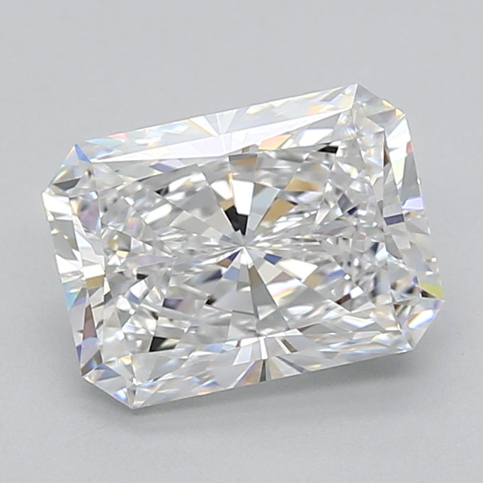 3.06 Carat Radiant Shaped, Excellent Cut, D Color, IF Clarity, IGI Certified Lab Grown Diamond