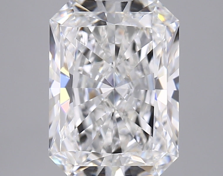 2.18 Carat Radiant Shaped, Ideal Cut, E Color, VVS1 Clarity, IGI Certified Lab Grown Diamond