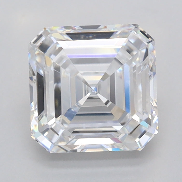 2.06 Carat Asscher Shaped, Ideal Cut, D Color, VS2 Clarity, IGI Certified Lab Grown Diamond