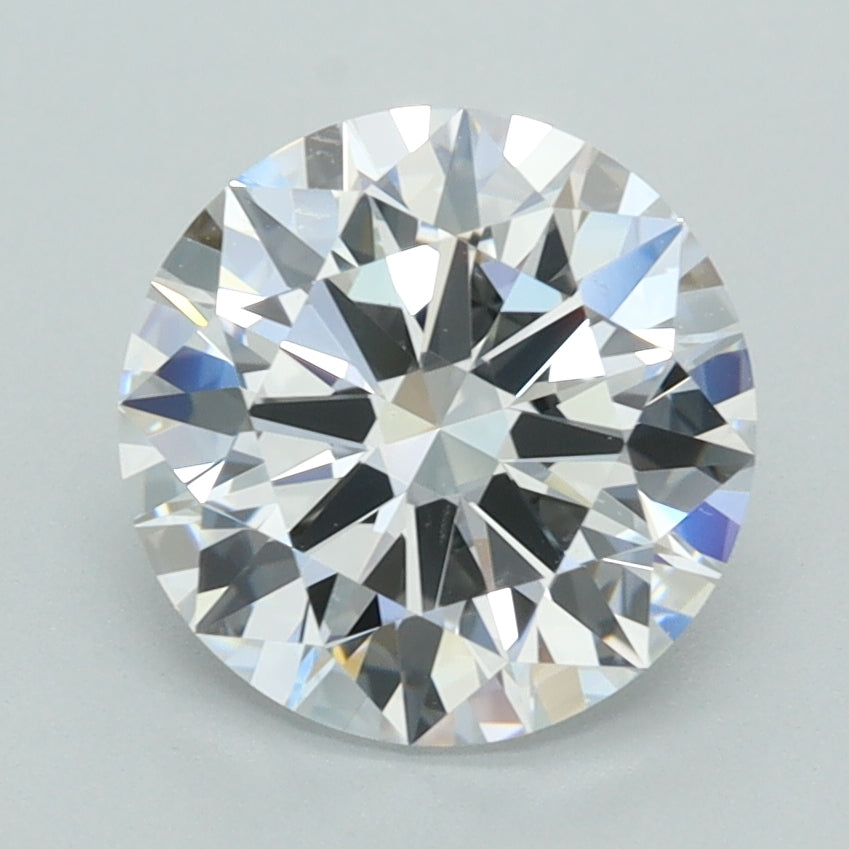 2.50 Carat Round Shaped, Ideal Cut, D Color, VVS1 Clarity, IGI Certified Lab Grown Diamond