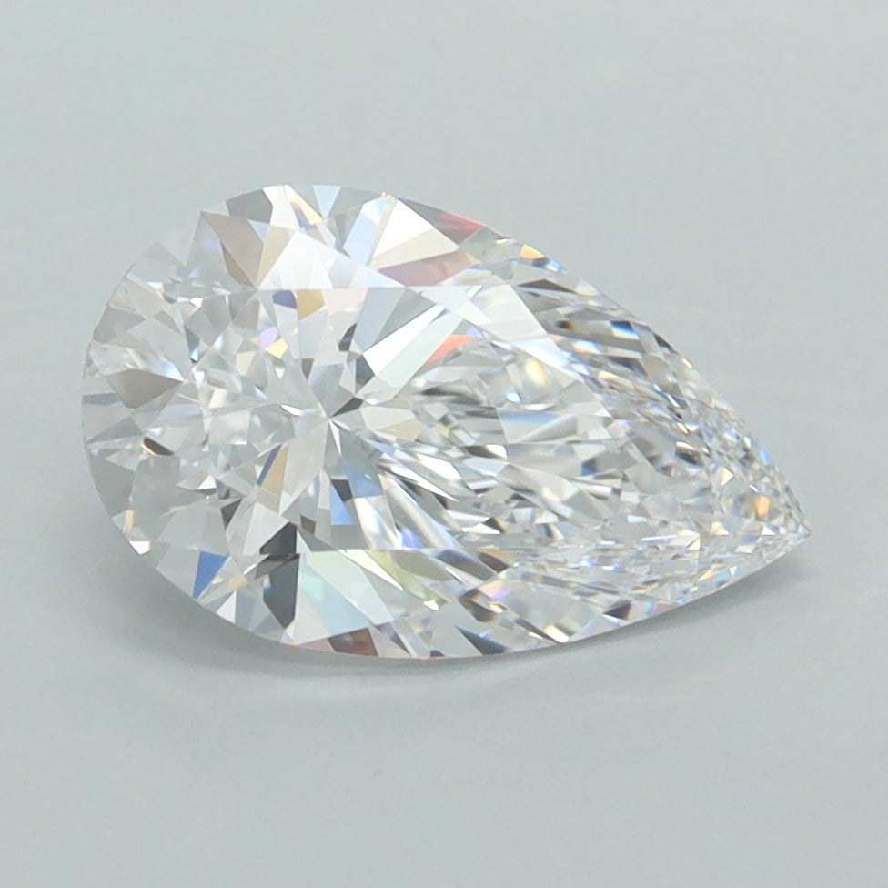2.04 Carat Pear Shaped, Ideal Cut, D Color, VVS1 Clarity, IGI Certified Lab Grown Diamond