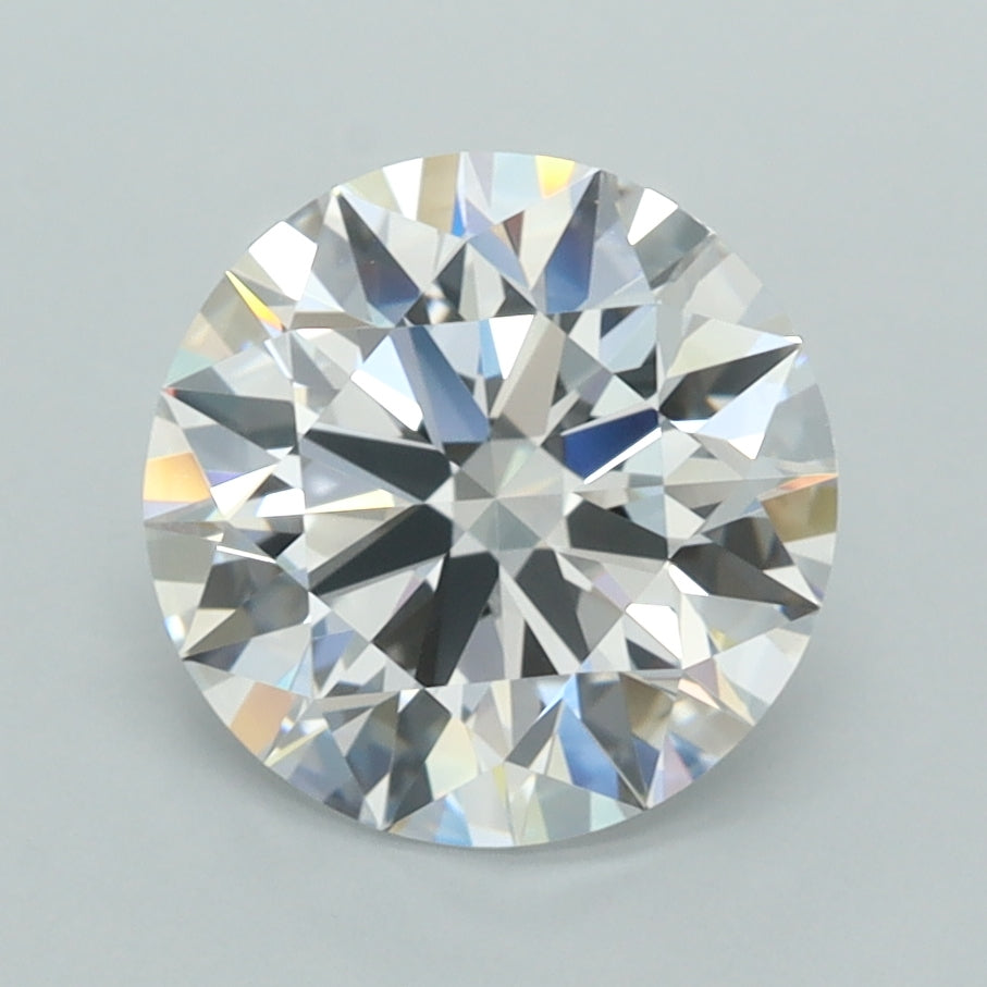 2.52 Carat Round Shaped, D Color, VVS1 Clarity, GCAL Certified Lab Grown Diamond