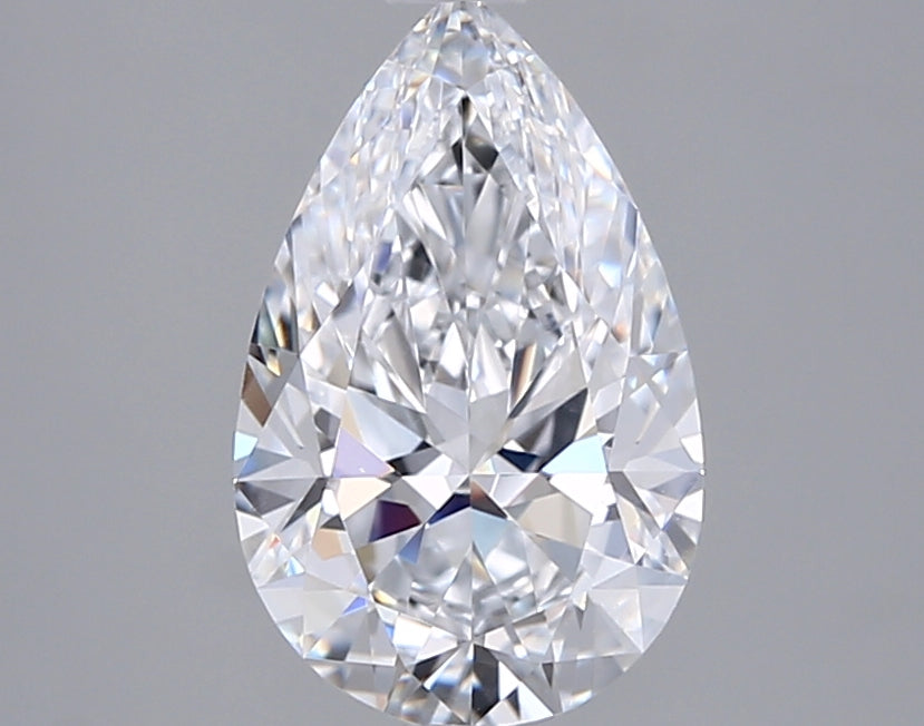 1.55 Carat Pear Shaped, Ideal Cut, D Color, VVS1 Clarity, IGI Certified Lab Grown Diamond