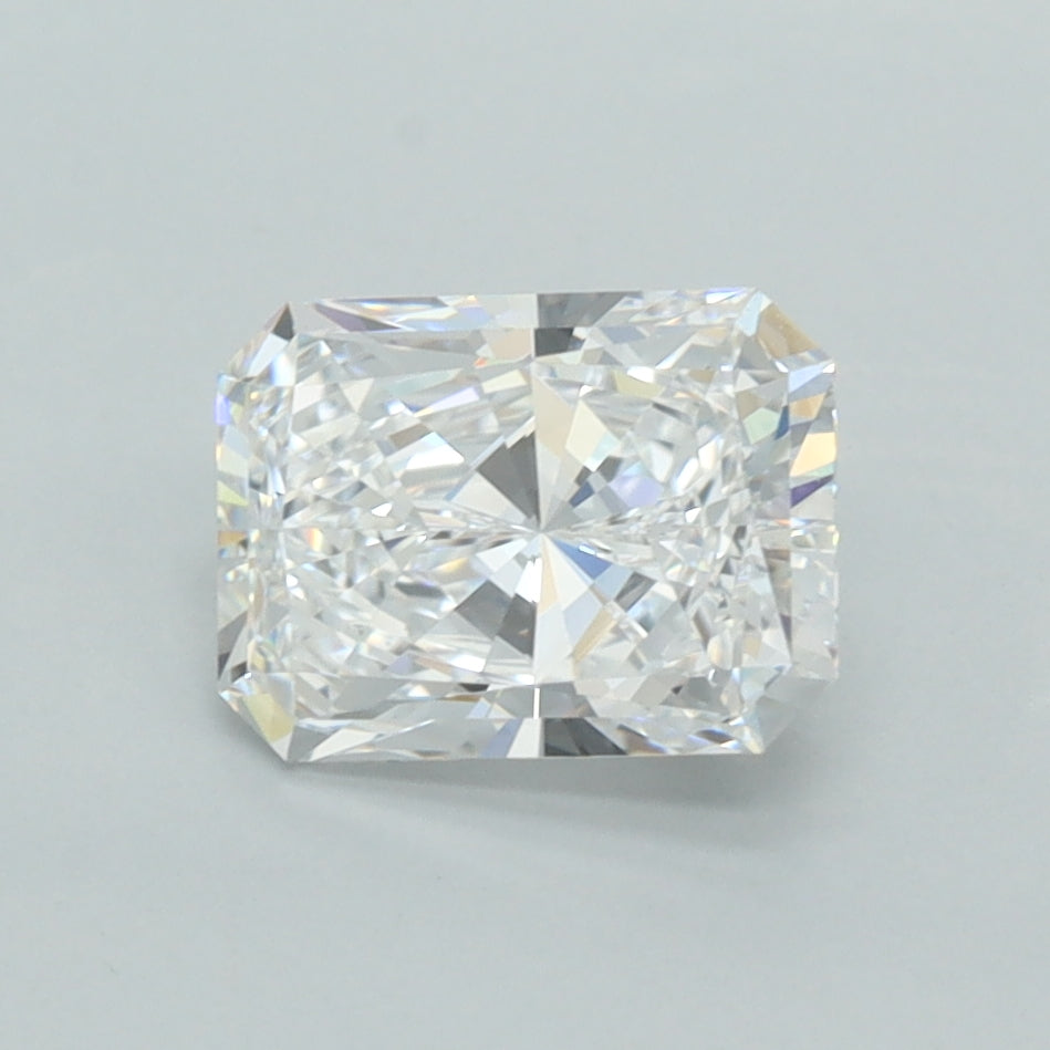 1.49 Carat Radiant Shaped, Ideal Cut, D Color, VVS1 Clarity, IGI Certified Lab Grown Diamond