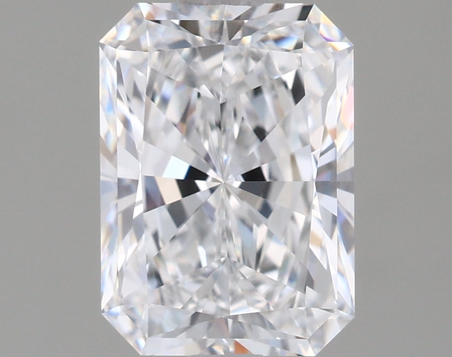 1.58 Carat Radiant Shaped, Ideal Cut, D Color, VVS1 Clarity, IGI Certified Lab Grown Diamond