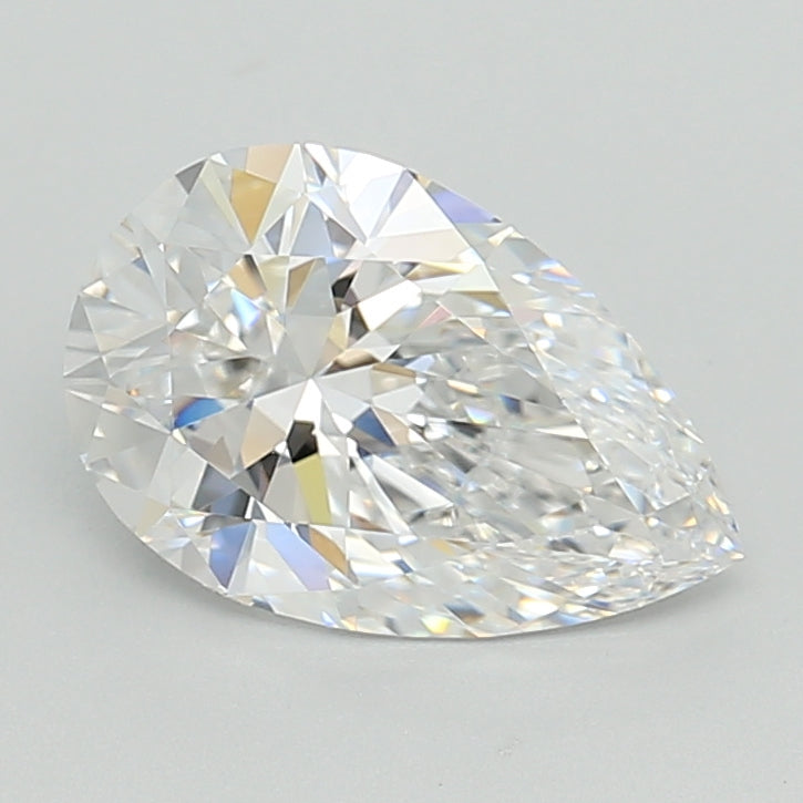 2.04 Carat Pear Shaped, Ideal Cut, D Color, VVS1 Clarity, IGI Certified Lab Grown Diamond