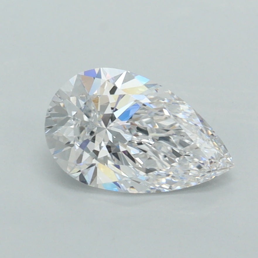 1.11 Carat Pear Shaped, Ideal Cut, D Color, VVS1 Clarity, IGI Certified Lab Grown Diamond