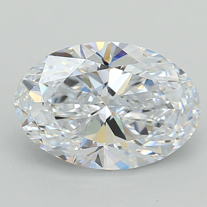 2.55 Carat Oval Shaped, Ideal Cut, D Color, VVS1 Clarity, IGI Certified Lab Grown Diamond