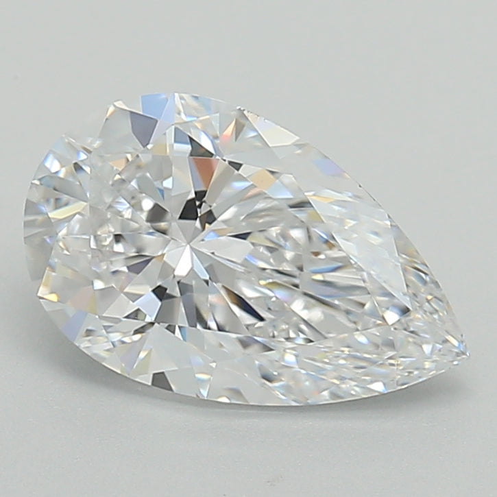 2.04 Carat Pear Shaped, Ideal Cut, D Color, IF Clarity, IGI Certified Lab Grown Diamond