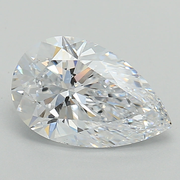 2.01 Carat Pear Shaped, Ideal Cut, D Color, VVS1 Clarity, IGI Certified Lab Grown Diamond