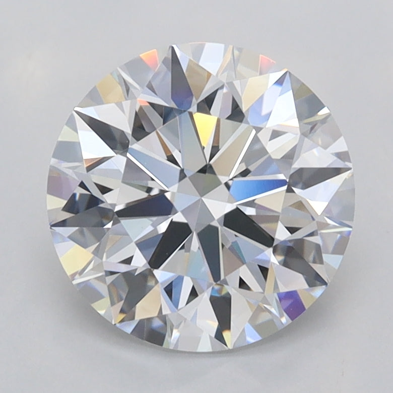 2.14 Carat Round Shaped, E Color, VVS1 Clarity, GCAL Certified Lab Grown Diamond