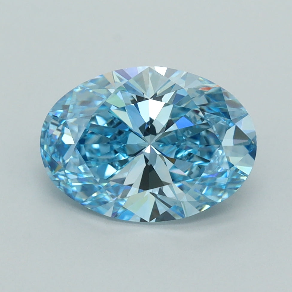2.01 Carat Oval Shaped, Ideal Cut, VVS2 Clarity, IGI Certified Lab Grown Diamond