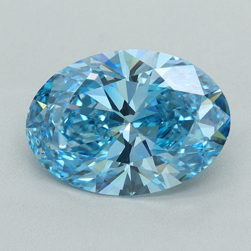 2.45 Carat Oval Shaped, Ideal Cut, VVS1 Clarity, IGI Certified Lab Grown Diamond