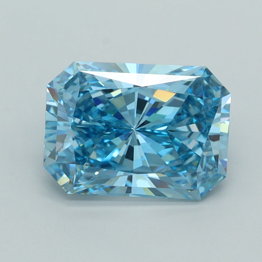 2.54 Carat Radiant Shaped, Ideal Cut, VVS2 Clarity, IGI Certified Lab Grown Diamond