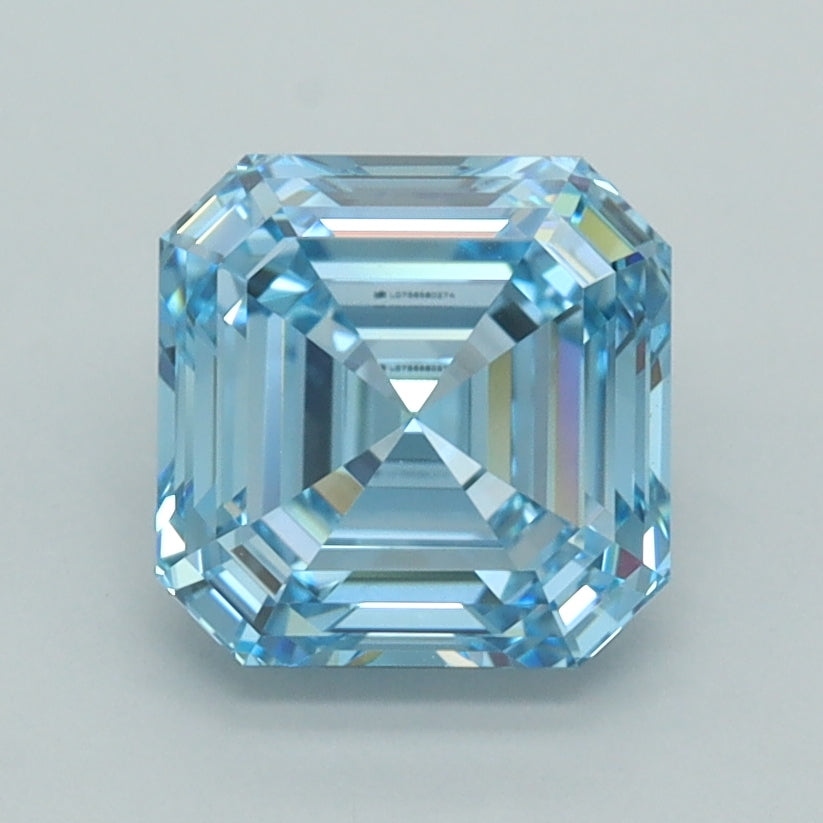 2.03 Carat Asscher Shaped, Ideal Cut, VVS2 Clarity, IGI Certified Lab Grown Diamond