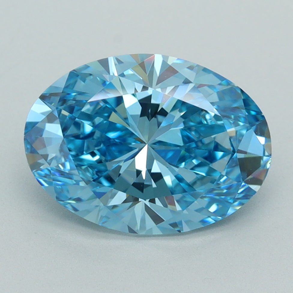 3.04 Carat Oval Shaped, Ideal Cut, VVS2 Clarity, IGI Certified Lab Grown Diamond