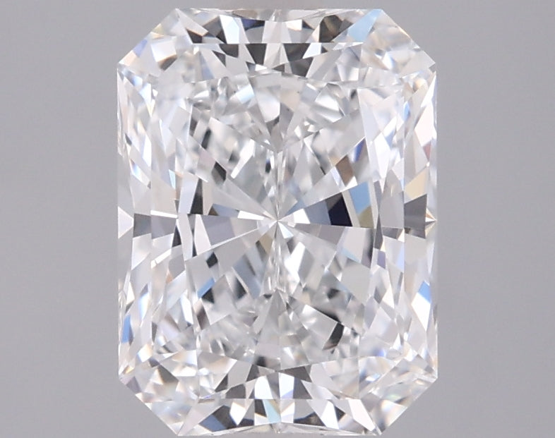 1.82 Carat Radiant Shaped, Ideal Cut, D Color, VVS2 Clarity, IGI Certified Lab Grown Diamond