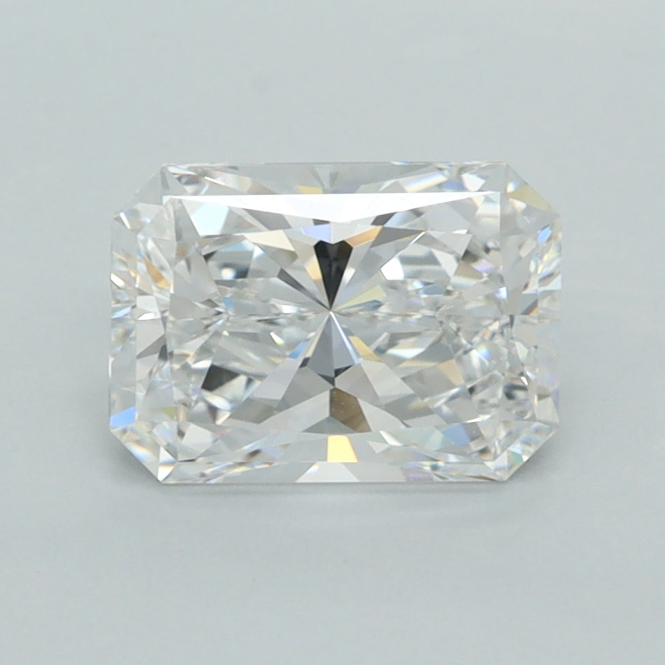 1.97 Carat Radiant Shaped, Ideal Cut, D Color, VVS1 Clarity, IGI Certified Lab Grown Diamond