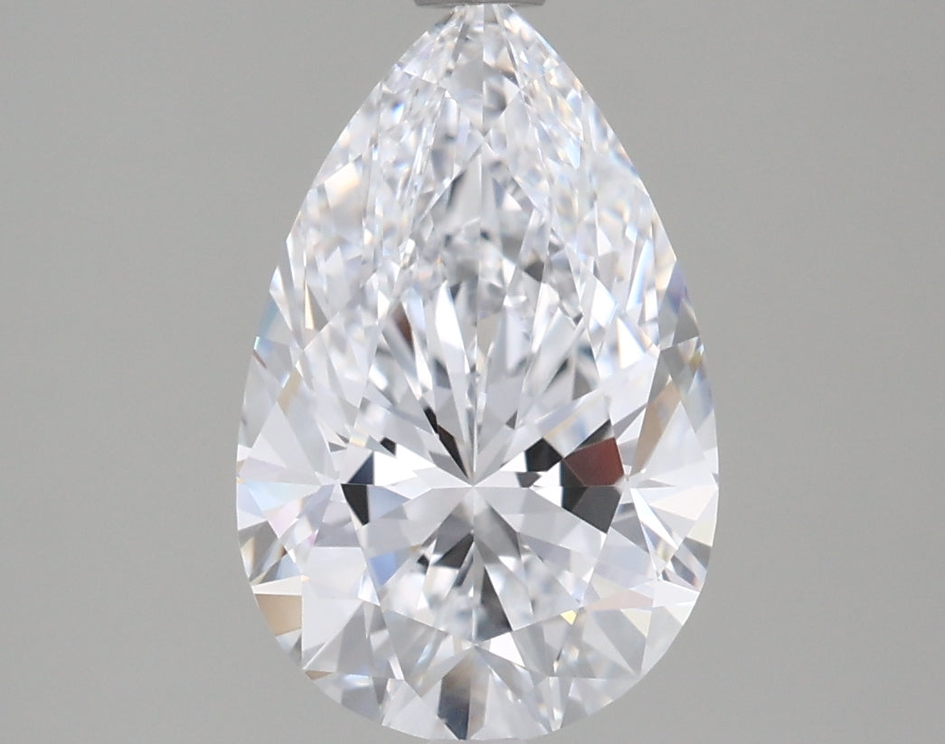 2.01 Carat Pear Shaped, Excellent Cut, D Color, VVS1 Clarity, IGI Certified Lab Grown Diamond