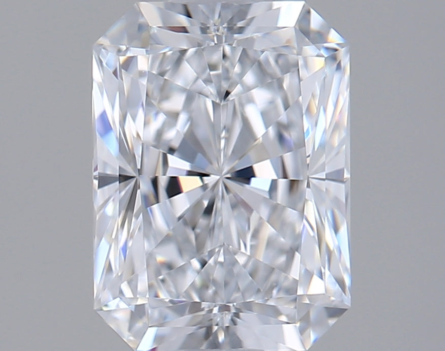 1.50 Carat Radiant Shaped, Ideal Cut, D Color, VVS2 Clarity, IGI Certified Lab Grown Diamond