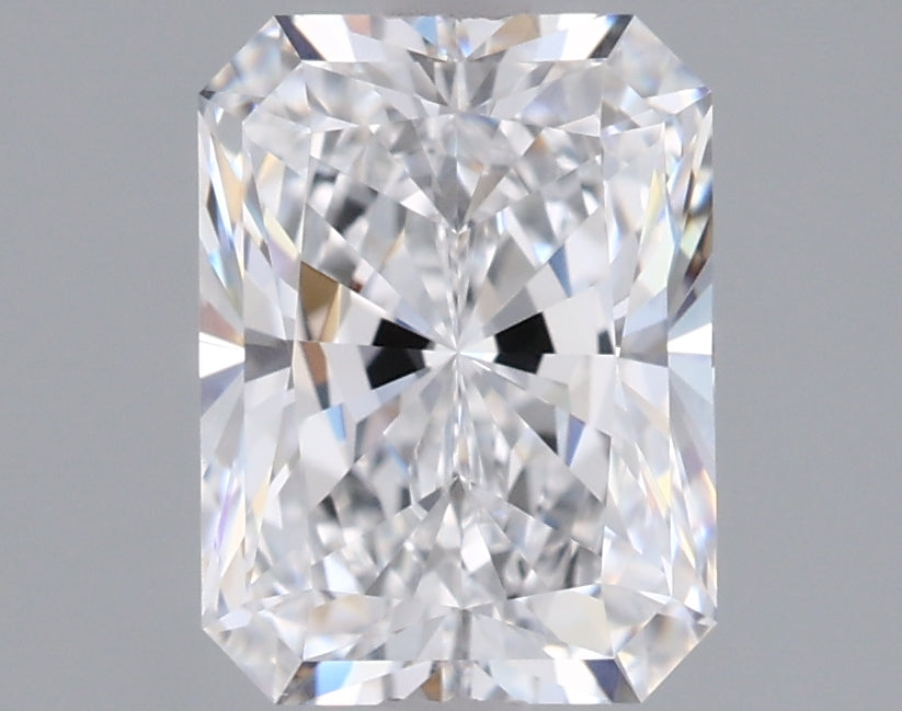 1.50 Carat Radiant Shaped, Excellent Cut, D Color, VVS2 Clarity, IGI Certified Lab Grown Diamond