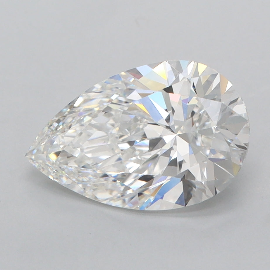 1.91 Carat Pear Shaped, Excellent Cut, D Color, FL Clarity, IGI Certified Lab Grown Diamond