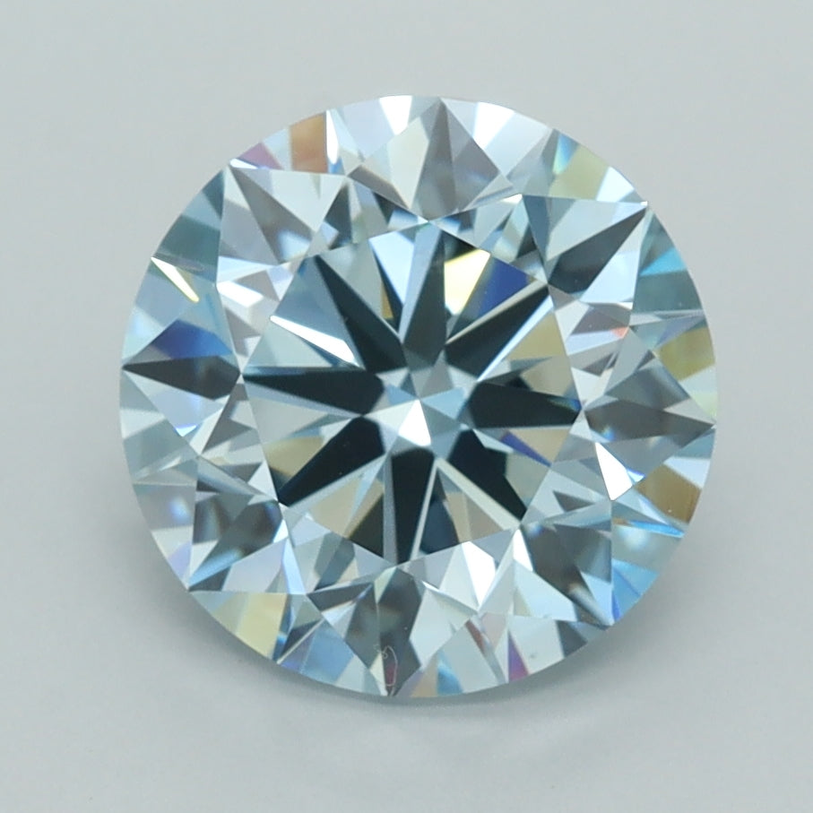 3.00 Carat Round Shaped, Excellent Cut, VVS1 Clarity, IGI Certified Lab Grown Diamond