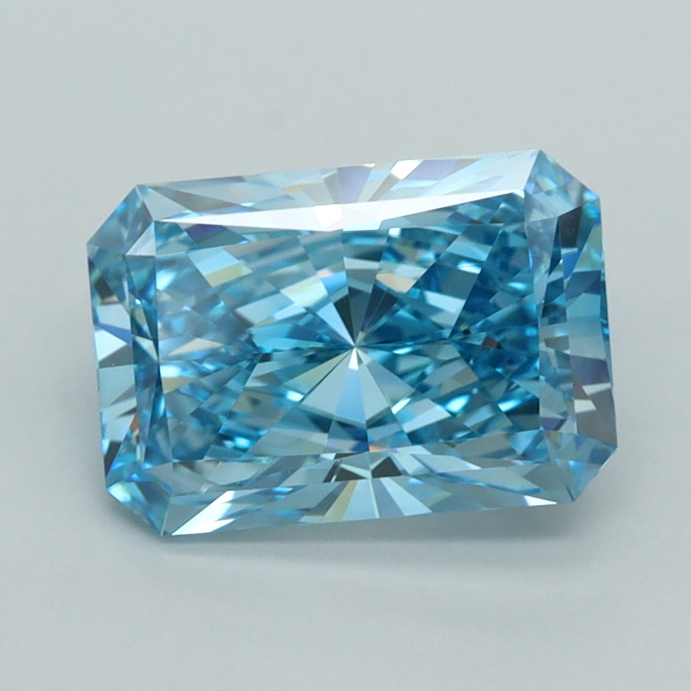 3.05 Carat Radiant Shaped, Ideal Cut, VVS2 Clarity, IGI Certified Lab Grown Diamond