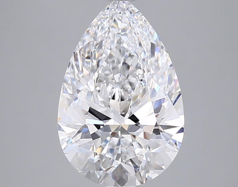 3.13 Carat Pear Shaped, Excellent Cut, D Color, VVS1 Clarity, IGI Certified Lab Grown Diamond