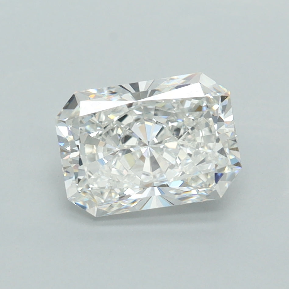 1.52 Carat Radiant Shaped, Ideal Cut, E Color, VVS1 Clarity, IGI Certified Lab Grown Diamond