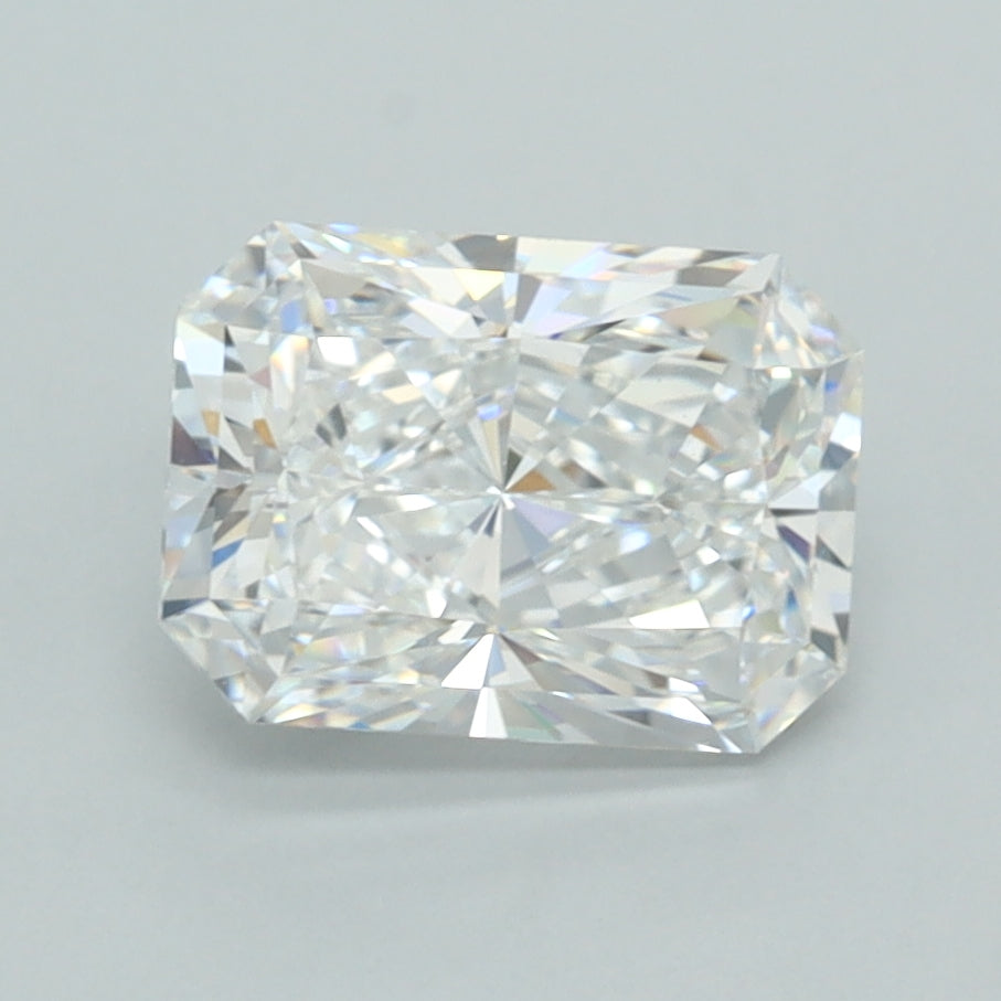 2.08 Carat Radiant Shaped, Excellent Cut, D Color, VVS1 Clarity, IGI Certified Lab Grown Diamond