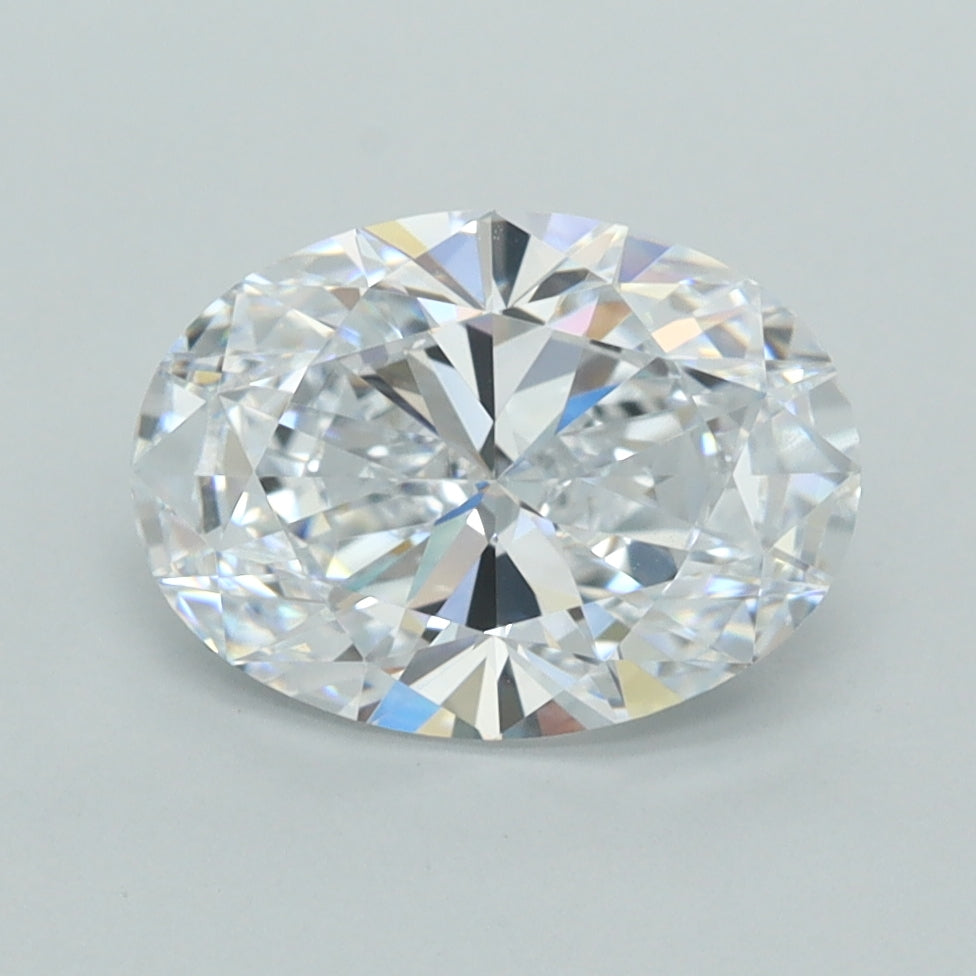 2.06 Carat Oval Shaped, Ideal Cut, D Color, VVS1 Clarity, IGI Certified Lab Grown Diamond