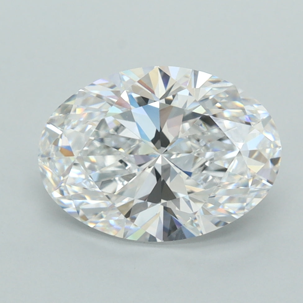 2.51 Carat Oval Shaped, Ideal Cut, D Color, VVS1 Clarity, IGI Certified Lab Grown Diamond