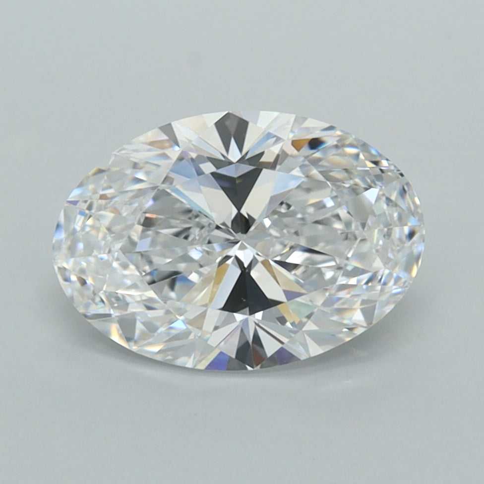 2.00 Carat Oval Shaped, Ideal Cut, D Color, FL Clarity, IGI Certified Lab Grown Diamond