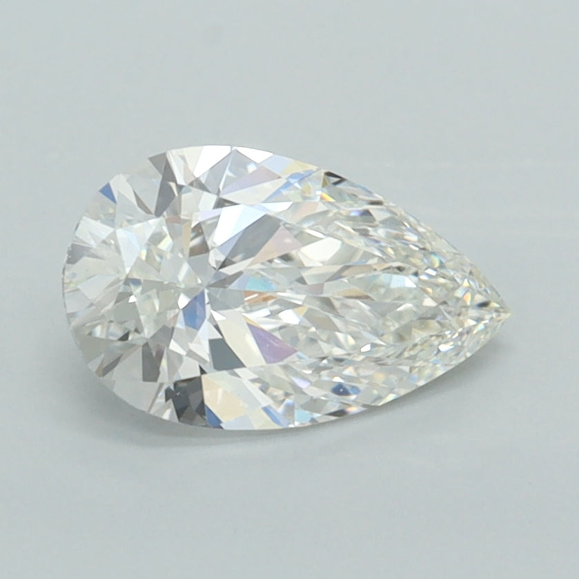 1.08 Carat Pear Shaped, Ideal Cut, F Color, VVS1 Clarity, IGI Certified Lab Grown Diamond