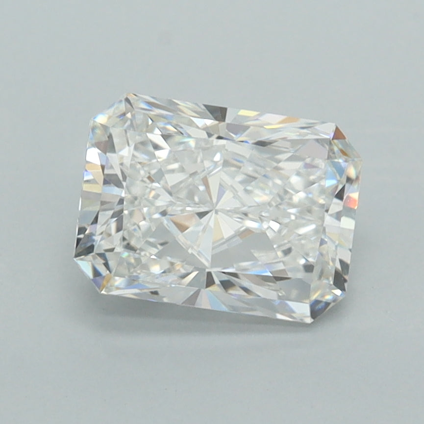 1.55 Carat Radiant Shaped, Ideal Cut, E Color, FL Clarity, IGI Certified Lab Grown Diamond