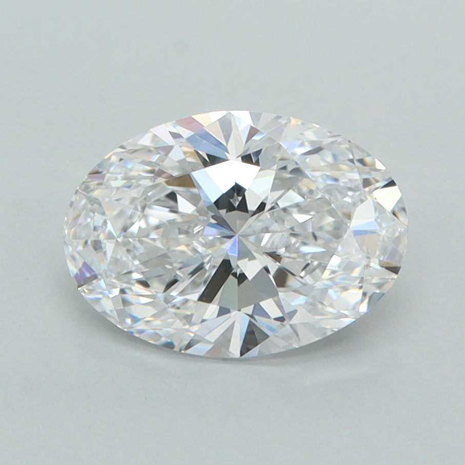 1.55 Carat Oval Shaped, Ideal Cut, D Color, VVS1 Clarity, IGI Certified Lab Grown Diamond