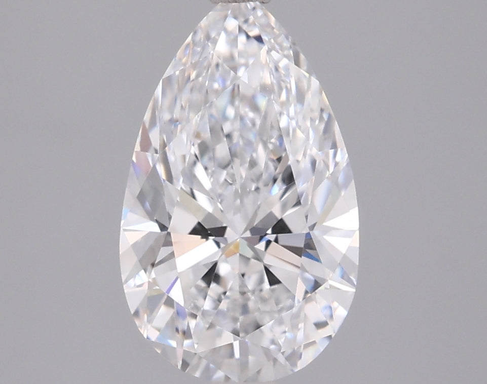 1.90 Carat Pear Shaped, Excellent Cut, D Color, VVS2 Clarity, IGI Certified Lab Grown Diamond