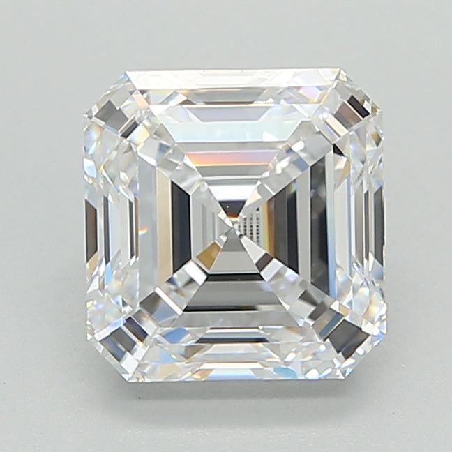 2.50 Carat Asscher Shaped, Ideal Cut, D Color, VVS1 Clarity, IGI Certified Lab Grown Diamond